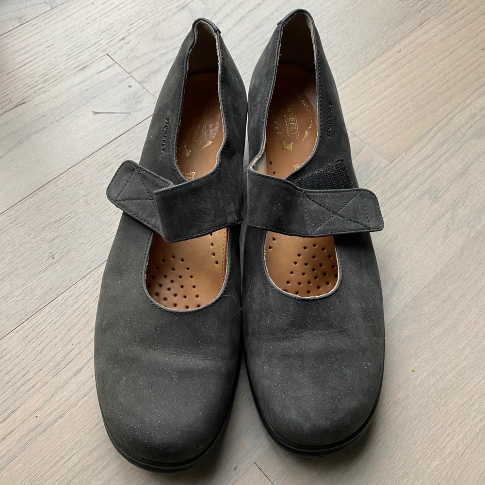 Stonefly Black Suede Mary Jane Shoes